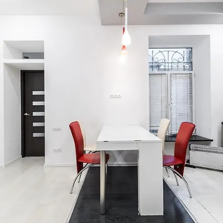 Black And Red Squares Apartment Lviv
